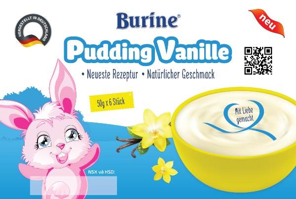 Pudding Burine có hương vị thơm ngon