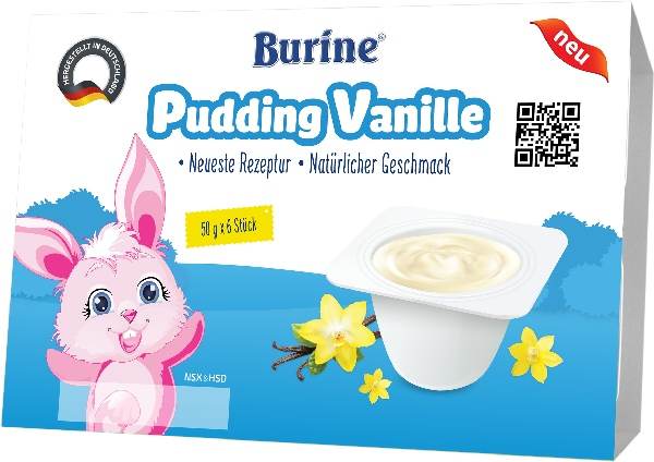 Pudding Burine là món ăn cân bằng đường, đạm, béo, tốt cho sự phát triển toàn diện của bé