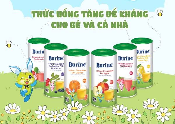 Trà cốm hoa quả Burine - Giải pháp hoàn hảo giúp bé bổ sung đầy đủ nước