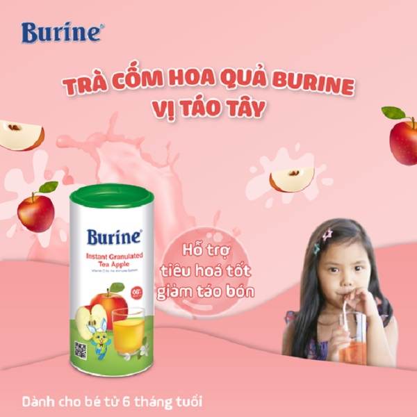 Trà cốm hoa quả Burine vị táo tây